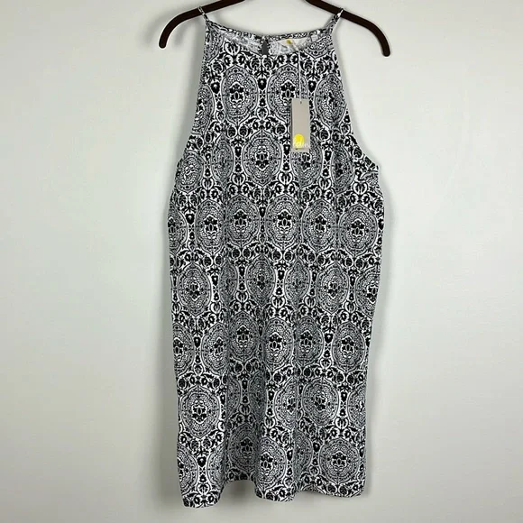 NWT Boden women’s Racerneck Jersey Mini Dress in black and white. Size 12 - Picture 3 of 10